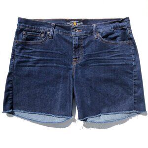 Lucky Brand Denim Shorts women 12/31 Abbey Short Frayed Cuff Blue Medium Wash